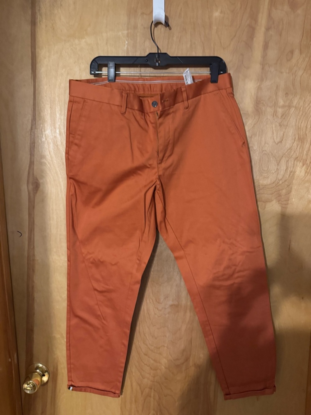 Zara Men's Orange Casual Chino Pants